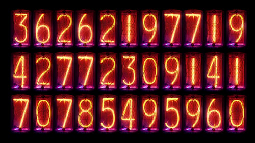 Nixie Clock Numerischer Zähler Videowall 9