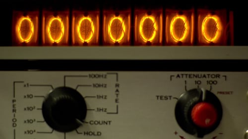 Close Up of Scientific Measuring Device with Numbers
