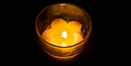 Flower Candle Burning