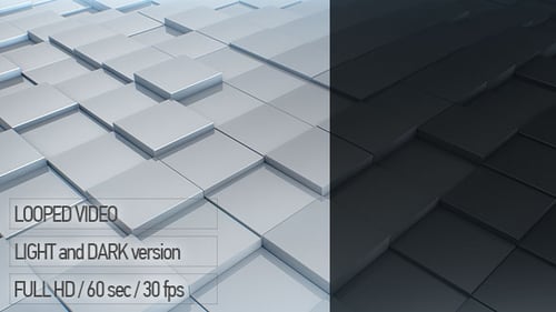 Abstract Geometric Cubes Moving Wave Background Loop