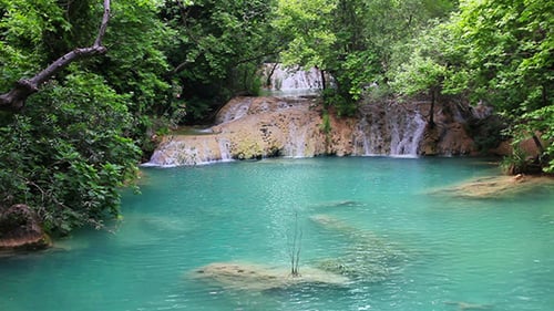 Waterfall In Forest