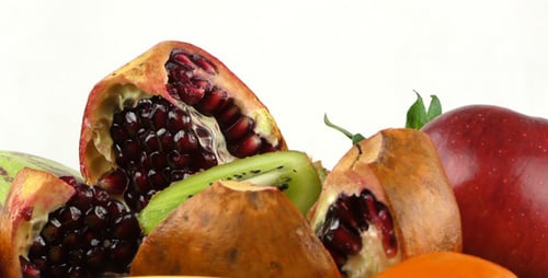 Vibrant Fresh Fruits Close Up Still Life