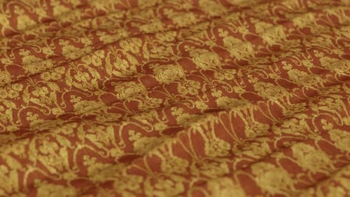 Seamless Ornate Floral Fabric Pattern Loop Background