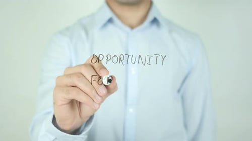 Une opportunité pour vous, écrire à l'écran