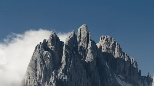 Time Lapse Clouds Roll from Monte Civetta in Dolomites Italy