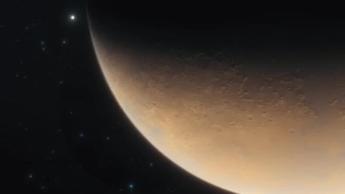 Planet Mars in Deep Space