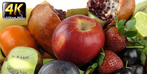 Colorful Assortment of Fresh Fruits Close-Up