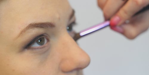 Makeup Artist Doing Makeup Girl