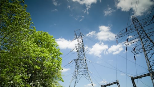 Electricity Pylons From A Power Plant 7