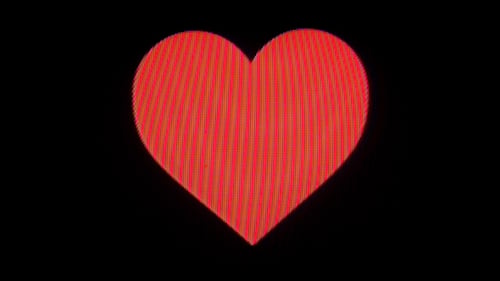 Pulsating Retro Heart Animation Loop