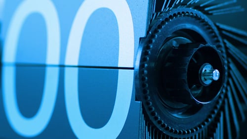 Split-Flap Display Counting Up Close