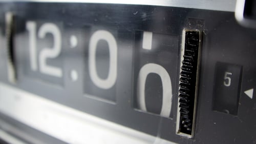 Retro Flip Clock Ticking Time