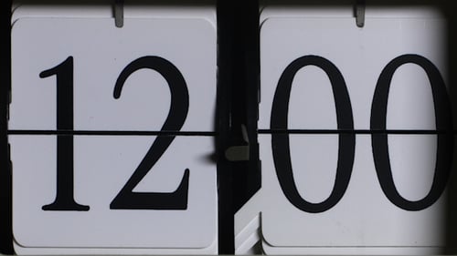 Split-Flap Display Showing Changing Numbers