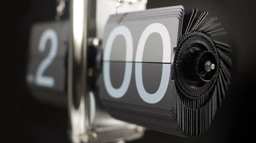 Flip Number Clock Counting Upwards