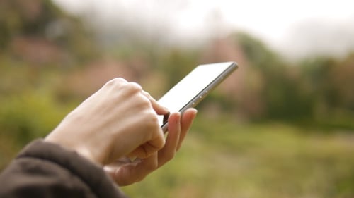 Using Touch Screen On Smartphone