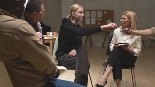 Group Meeting in Indoor Workplace Setting