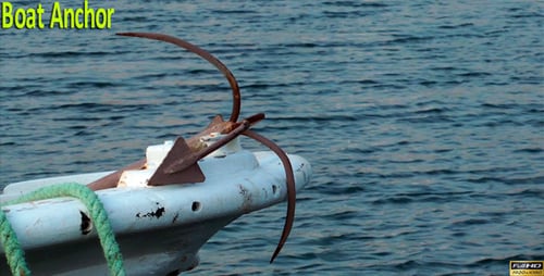 Boat Anchor in the Sea, Close Up