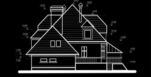 Animierte Illustration architektonischer Themen 2