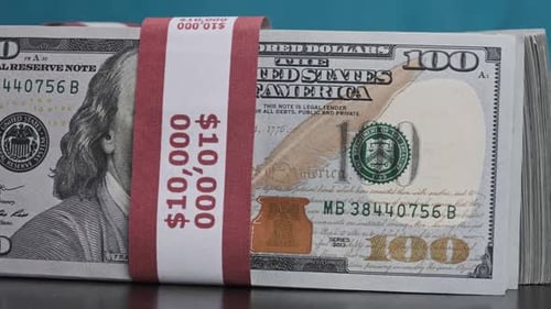 Stacks of Bundled One Hundred Dollar Bills
