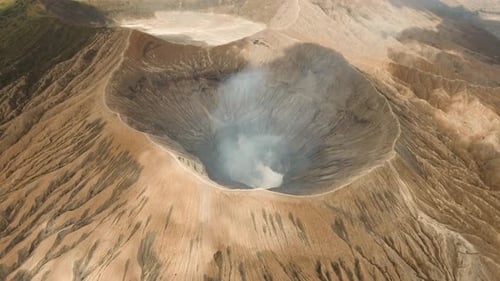 Active Volcano with a Crater