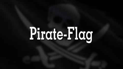 Animated Distressed Pirate Flag Waving Alpha Channel