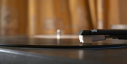 Record Player Needle Playing Vinyl Record