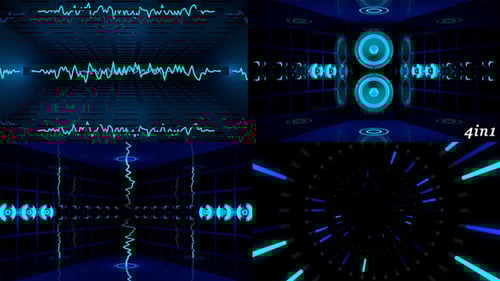 Futuristic Neon Digital Lines Motion Background