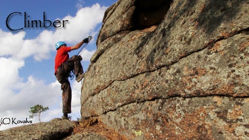 Climber On The Cliff