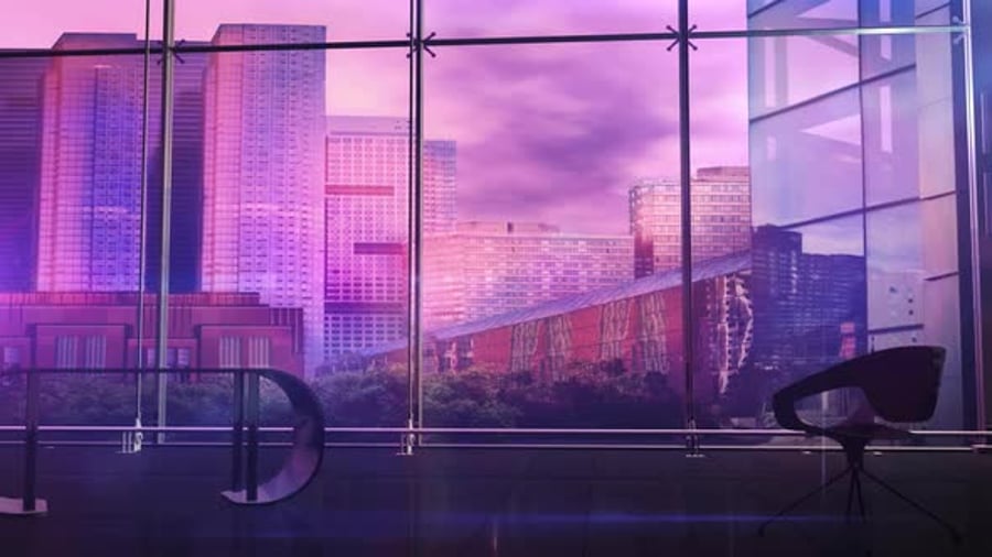 Cover for Interior Of A Modern Office, Colored Background 4K