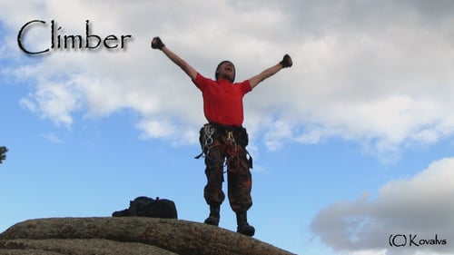 Climber Reaches Summit and Celebrates Success