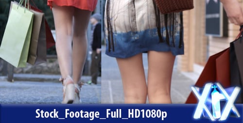 Stylish Women Shopping in an Urban Setting