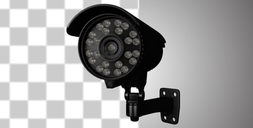 Animated 3D Security Camera Rotation Pack