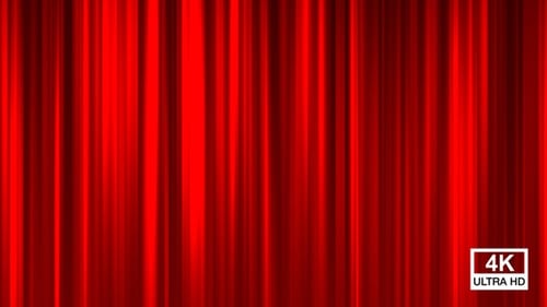 Elegant Red Stage Curtain Opening Reveal