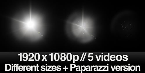 5 Realistic Camera Flash Bulb w/ Paparazzi flashes