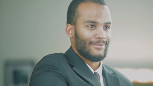 Smiling Man in a Suit Close Up