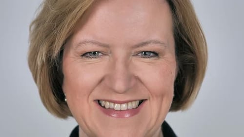 Close Up of Smiling Old Woman Face White Background