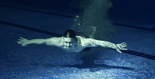 Diver in Pool