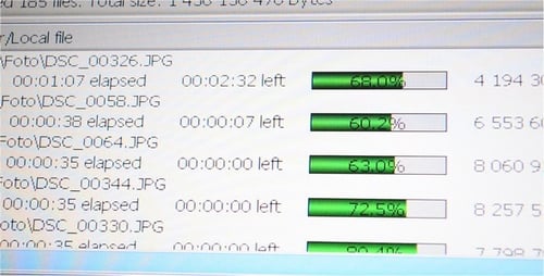 Loading Bar Progressing on Computer Screen