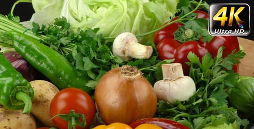 Fresh Vegetables Still Life: Colorful Ingredients