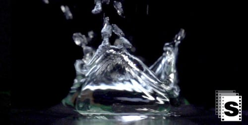 Close Up Shot of Water Droplets Splashing