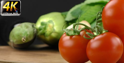 Fresh, Colorful Vegetables on a Wooden Table