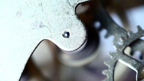 Moving Clock Gears in a Macro Shot