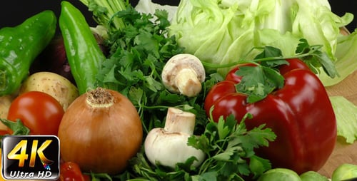 Fresh and Colorful Vegetables in Close-Up Still Life