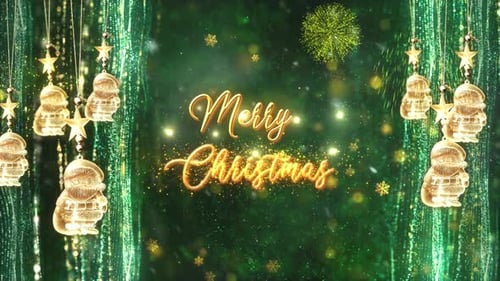 Sparkling Merry Christmas Title Reveal with Ornaments