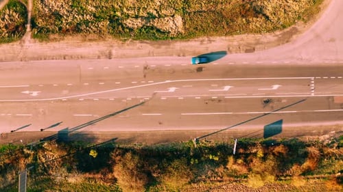 Top View on the Highway