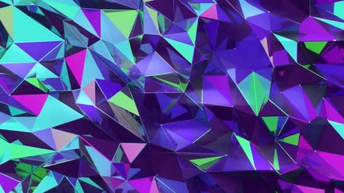 Abstract Geometric Crystal Facets Background Animation