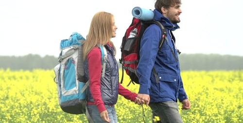 Tourists in Yellow Meadow