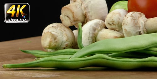 Fresh Vegetables Close Up on Wooden Table