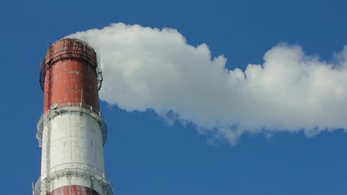 Factory Chimney With Smoke