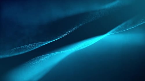 Abstract Blue Digital Particle Wave Motion Background